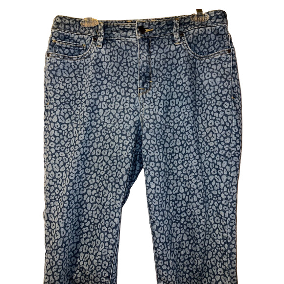 Tommy Bahama Jeans Women's Size 10 x 28 Blue Spots Of Dots High Rise Ankle Jean - Picture 2 of 7
